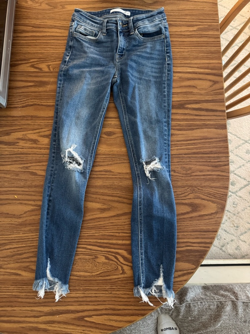 Altar'd State Dark Blue Distressed Skinny Jeans